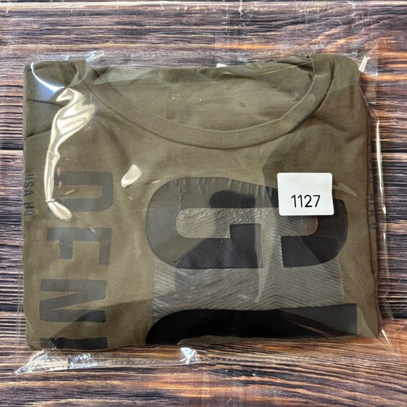 Guess Denim Atelier T Shirt Mens M Olive Green Graphic Short Sleeve Crewneck - Picture 9 of 9